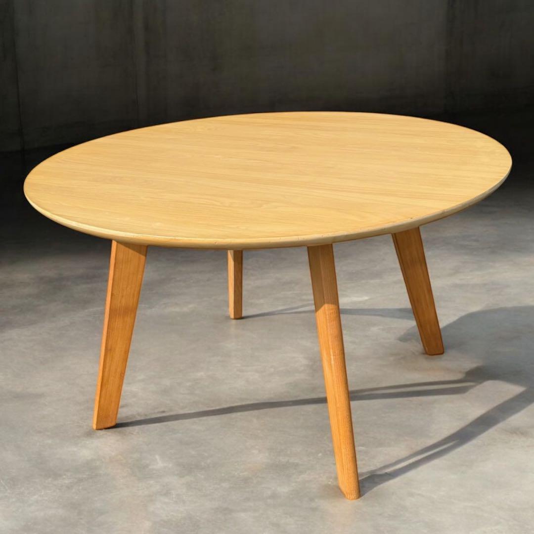 HR826 柏木工 ダイニングテーブル 古い丸テーブル　ラウンドテーブル