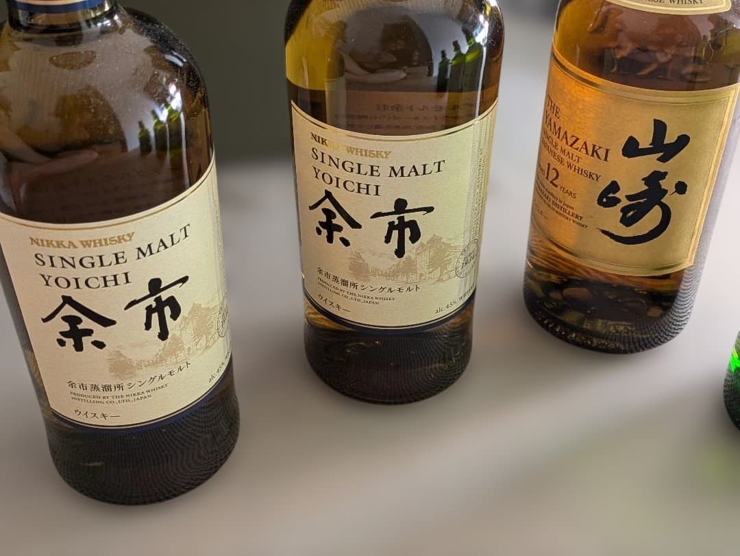 山﨑12年・白州シングルモルト・余市シングルモルト