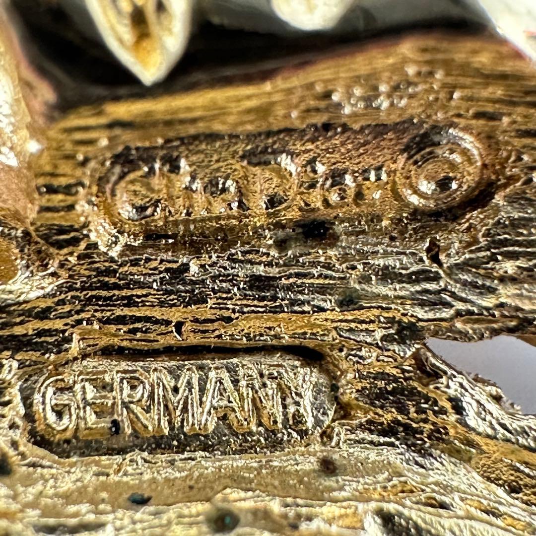 【美品】クリスチャンディオール ブローチ リボン ゴールド