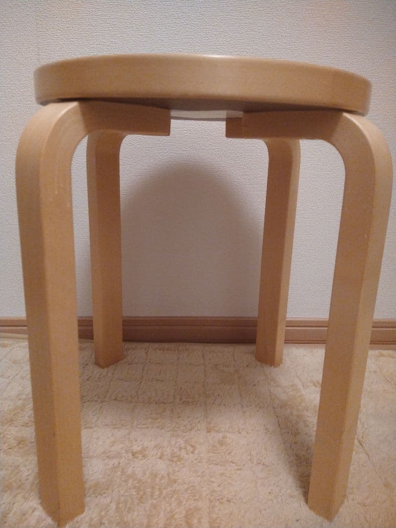 無印良品 artek E60 スツール 4本脚 ブラウン
