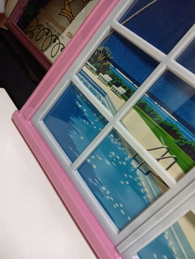 非売品　1980's　凡美社　アートポップ　ウィンドウ　パネル　永井博　ポスター