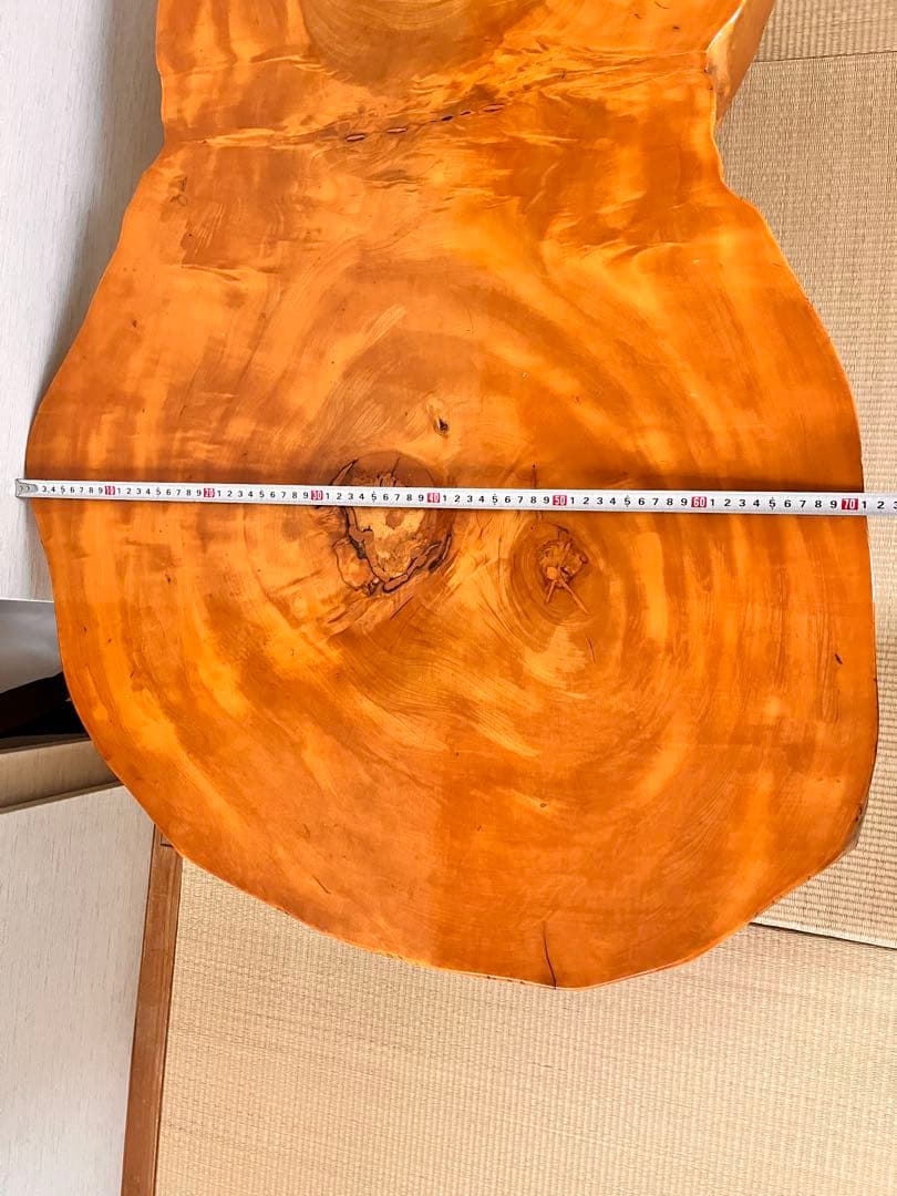 天然木　一枚板　ローテーブル　アンティーク