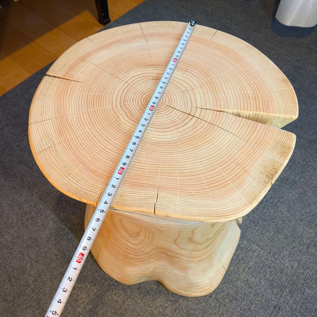 outdoorman　檜③　丸太　椅子　スツール　テーブル　高さ約40㎝