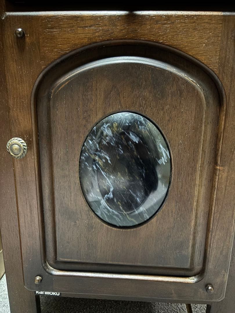 カリモク家具　電話台　ダークブラウン