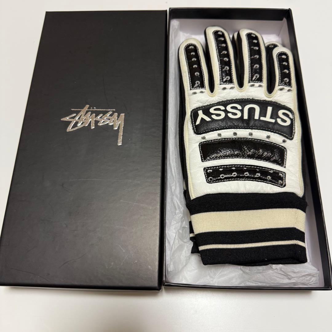 STUSSY ストゥーシー LETHER BIKE GLOVE S/M