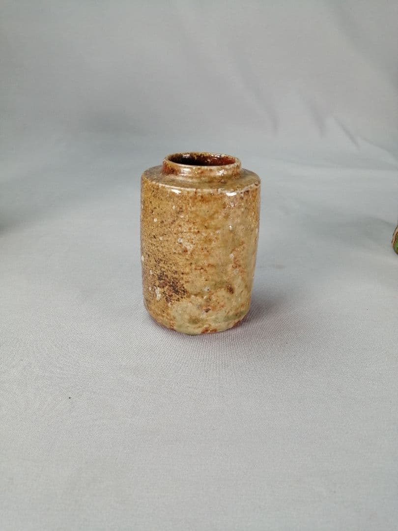 【茶事具】岐月造　信楽焼肩衝茶入　濃茶器　茶入れ252