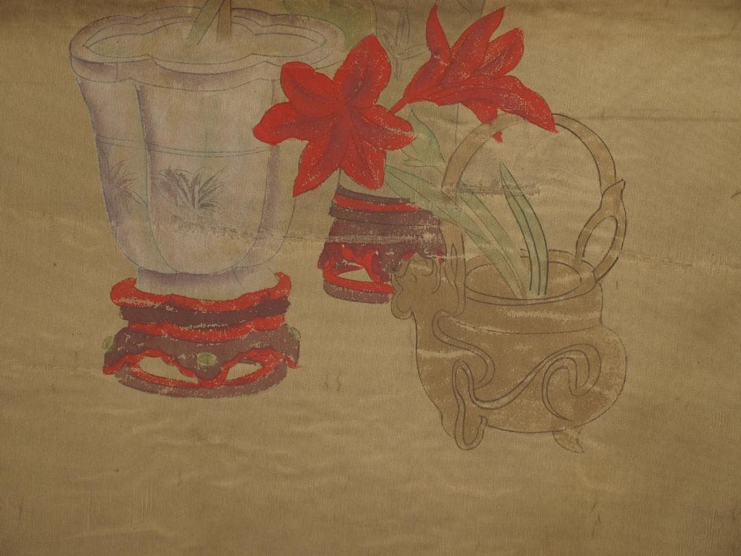 美术品 民間仕入れ品　中国明時代の人物図　肉筆絵　骨董品 BD282A13-2