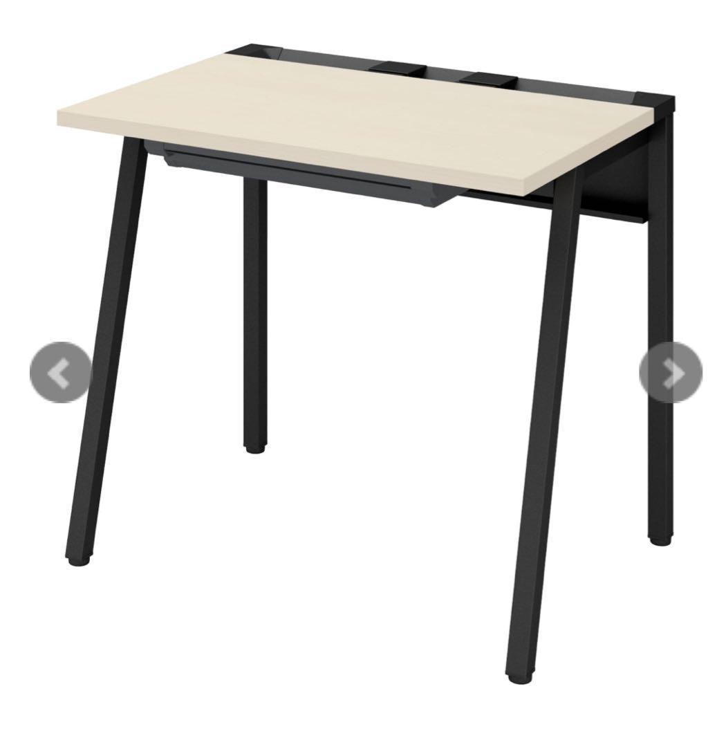 LEAN リーン／引き出し付き／W800×D600／天板ナチュラル／ブラック