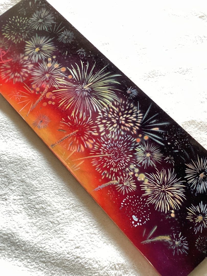 スプレーアートエデン　原画　ウッドアート　金魚と花火2枚セット