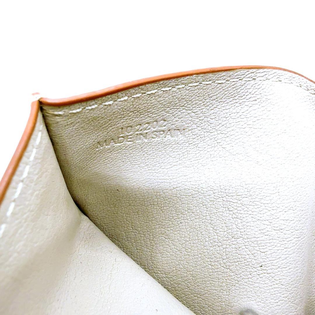 ◇ロエベ◇レザー/アナグラム/トライフォールド/コンパクトウォレット/折り財布