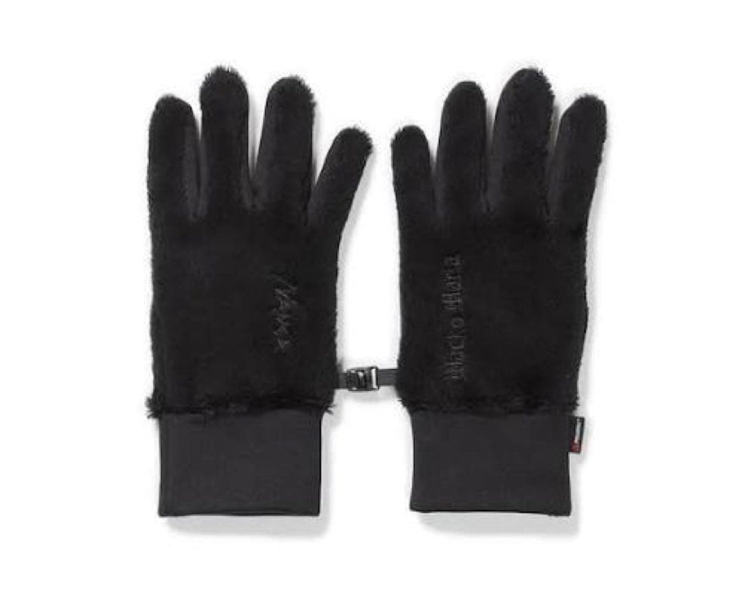 ワコマリア　FLEECE GLOVES 手袋　NANGA ナンガ　コラボ　黒