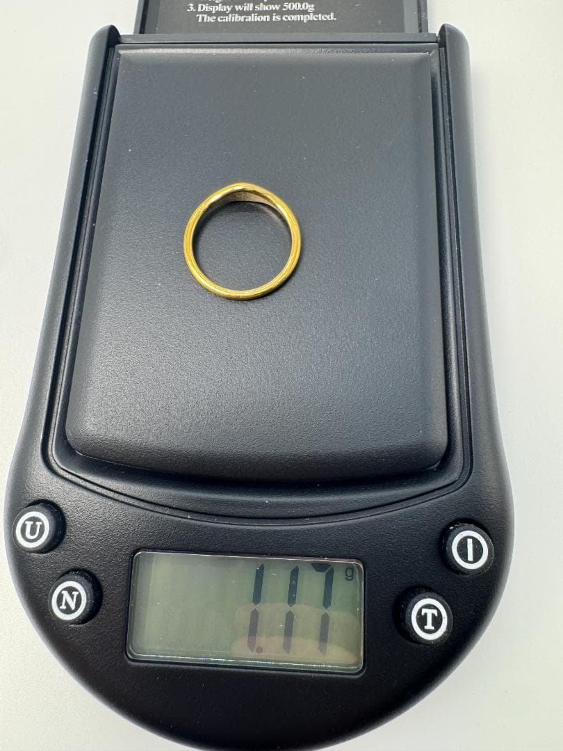 K18ゴールドリング シンプル波型1.17g/11号