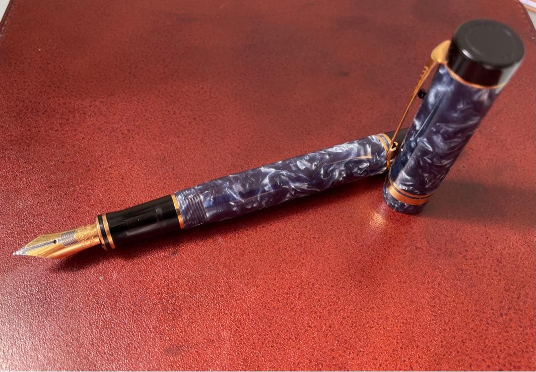 パーカー 万年筆 デュオフォールド マーブルブルー インターナショナル F