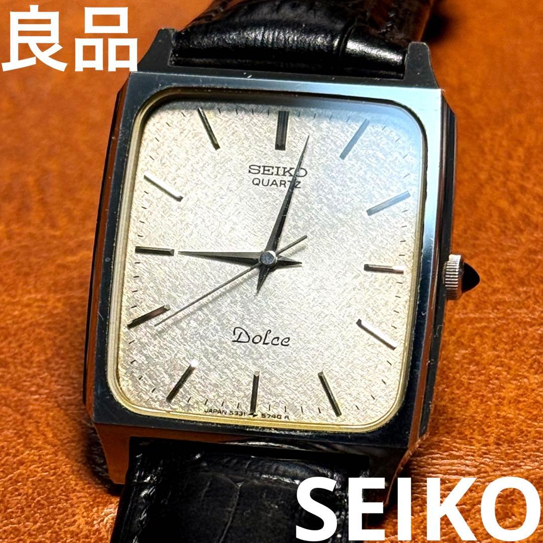 A139 希少 稼動品 SEIKO DOLCE スクエア型 80年代ヴィンテージ
