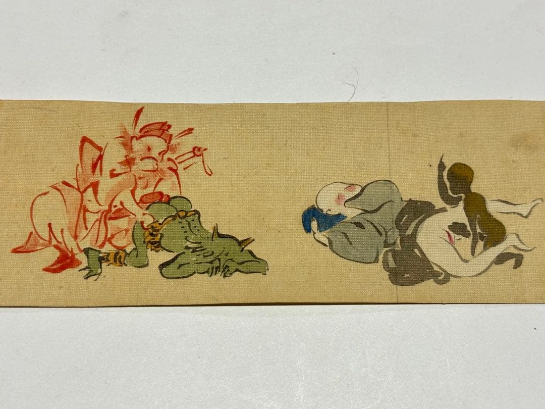 「異物同情如天地（戯画春画巻）」天江痴人題 松嶺画 手書き1巻|艶本 和本浮世絵