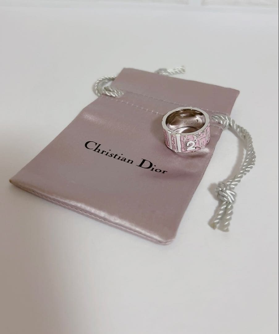 ChristianDior リング　トロッター　ナンバー2 ピンク　15号