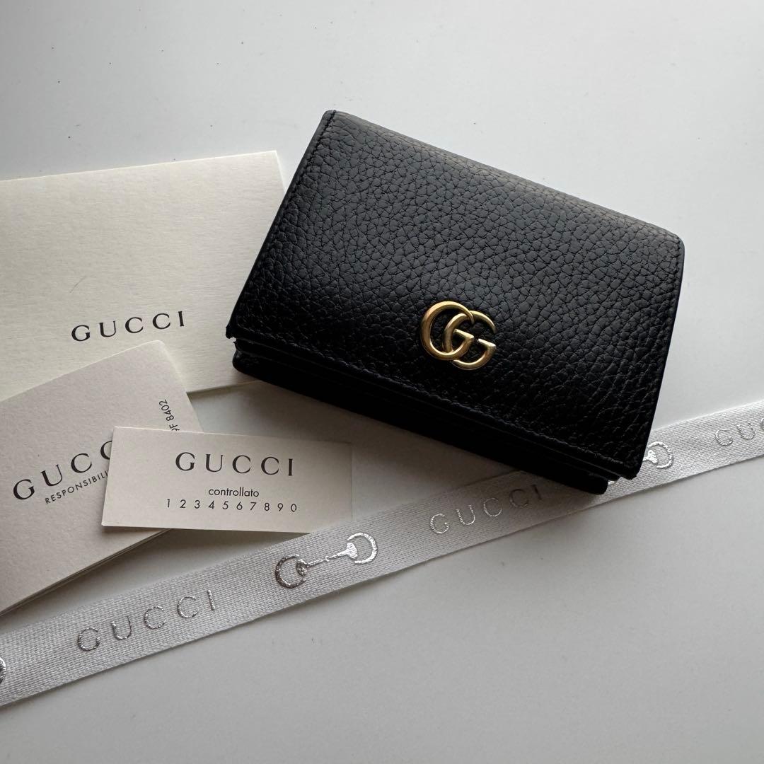 【極上美品】 238 GUCCI グッチ 2つ折り 財布 コンパクト