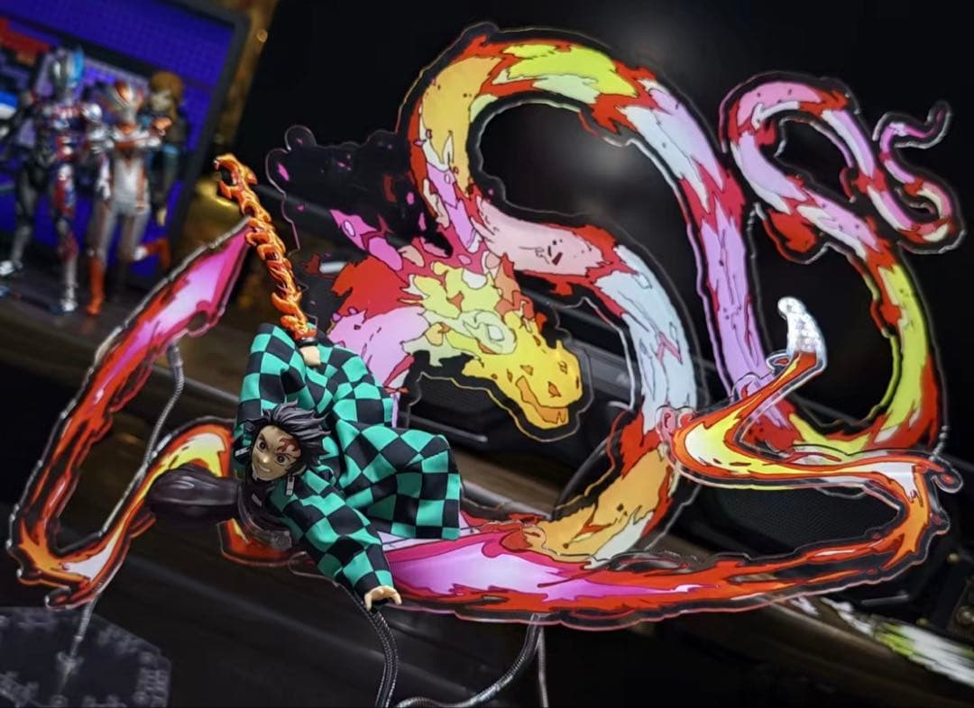 鬼滅の刃　エフェクト件　アクリルスタンド　火の神神楽　炎　水　雷　呼吸法