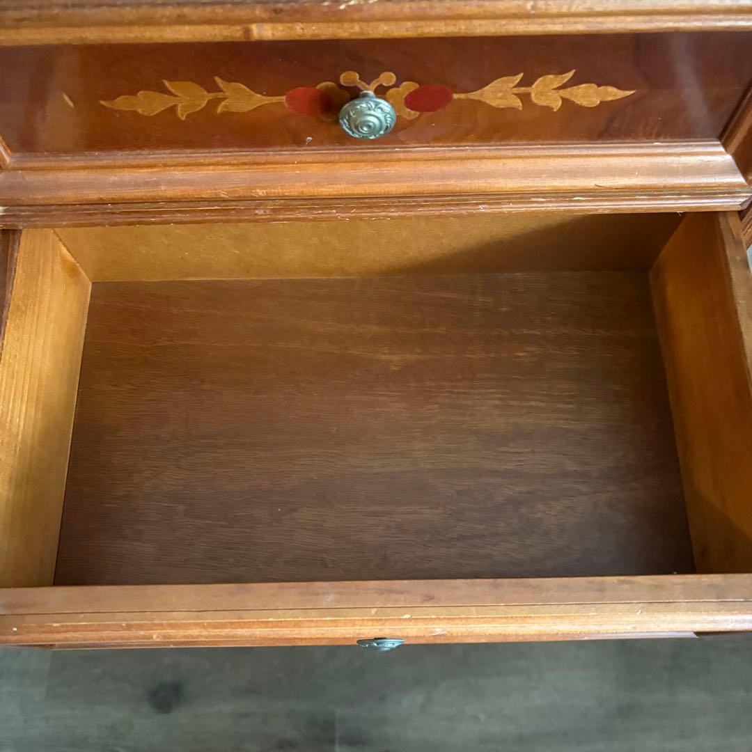 イタリア　象嵌7段チェスト　ミドルチェスト　ヴィンテージ