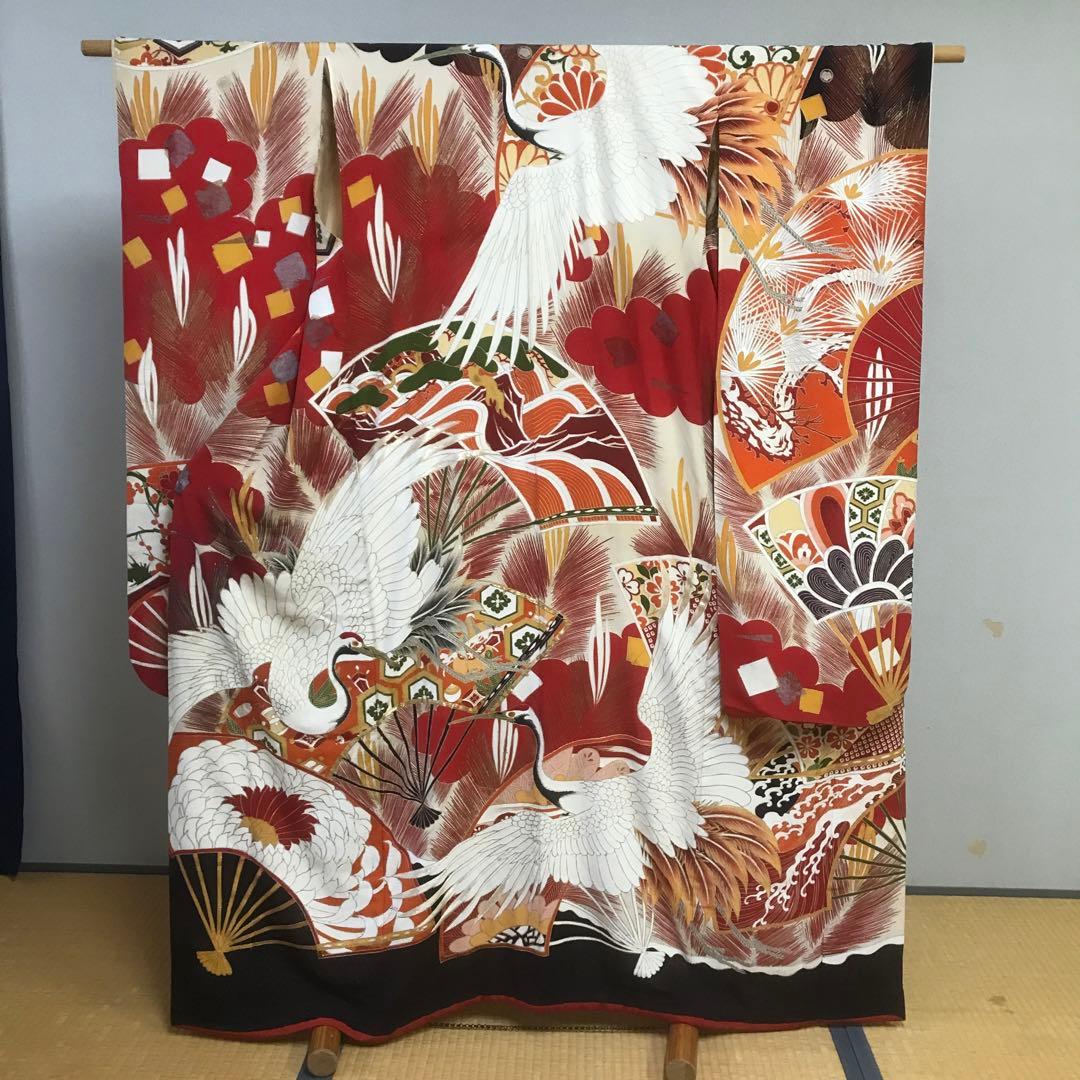 昔のアンティークな振袖