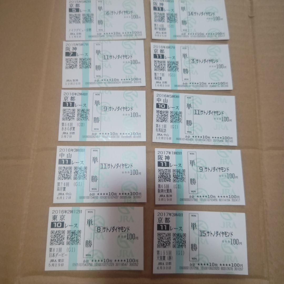 藤原サトノダイヤモンド 新馬戦〜天皇賞・春２歳から４歳国内全１０戦現地単勝