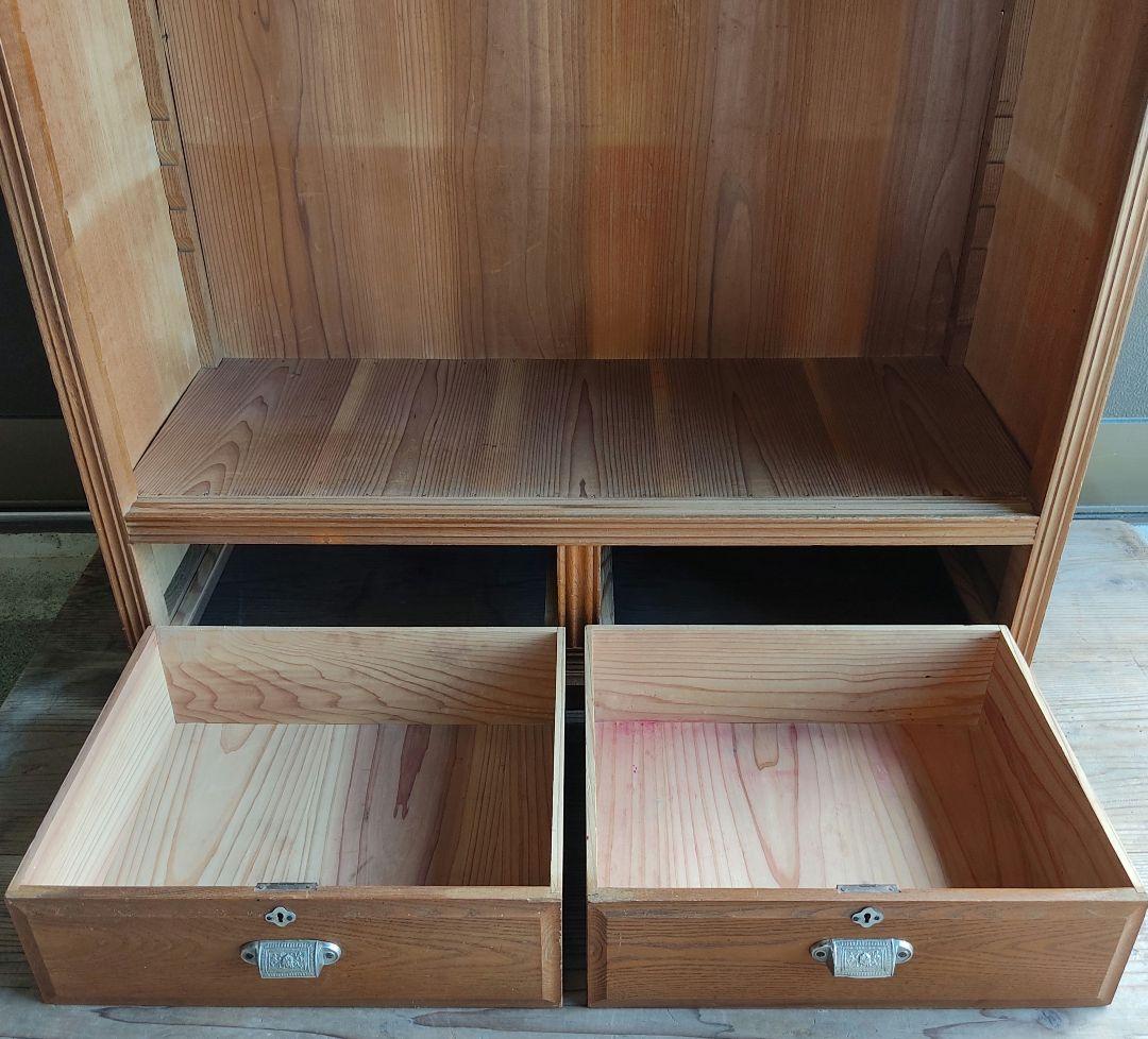 【状態良】書棚 本棚 食器棚 レトロ アンティーク 陳列棚 店舗 什器 骨董