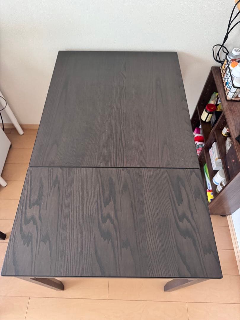 IKEA EKEDALENダイニングテーブル ダークブラウン伸長式テーブル