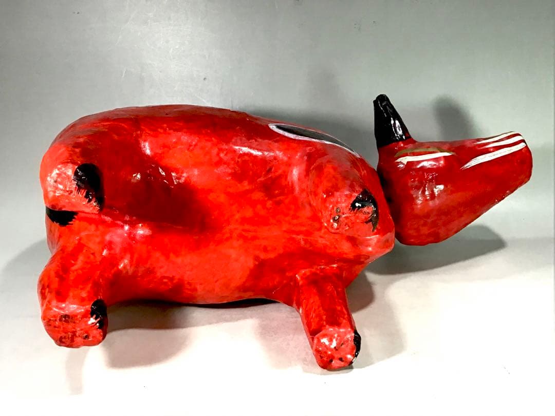 古手 大きい 五十嵐民芸 首振り 赤べこ 張子 人形 郷土玩具 会津 牛 縁起物