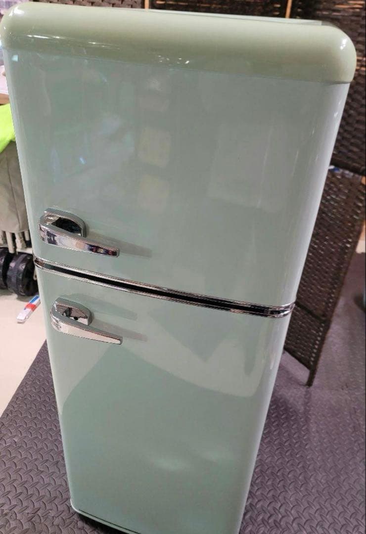 レトロ冷凍冷蔵庫 115L 2019年式 グリーン