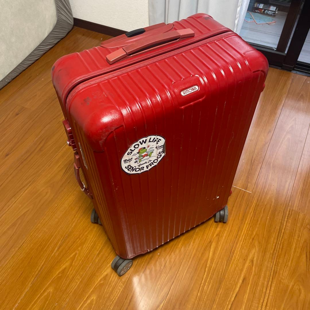 レッド 中型キャリーケース セキュリティロック付き