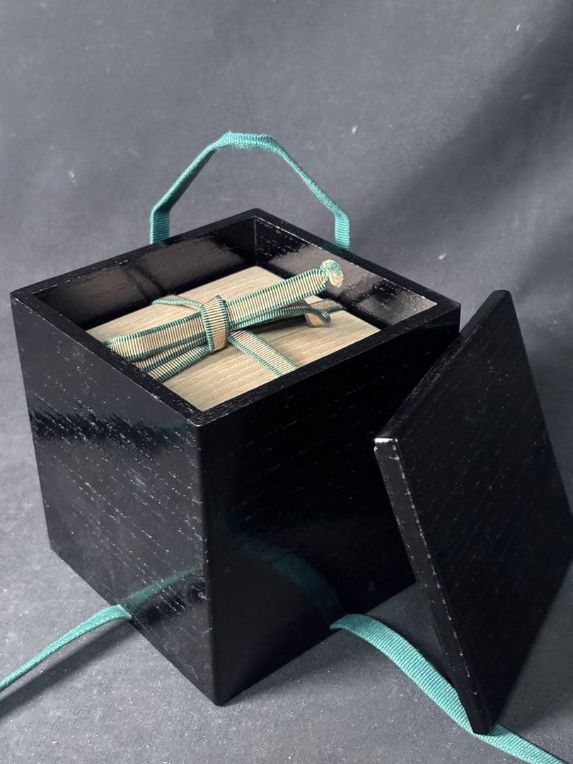 送料無料　鵬雲斎　花押　蒔絵　輪島塗　塗師　駒澤徹造　松波平棗　茶道具　二重箱