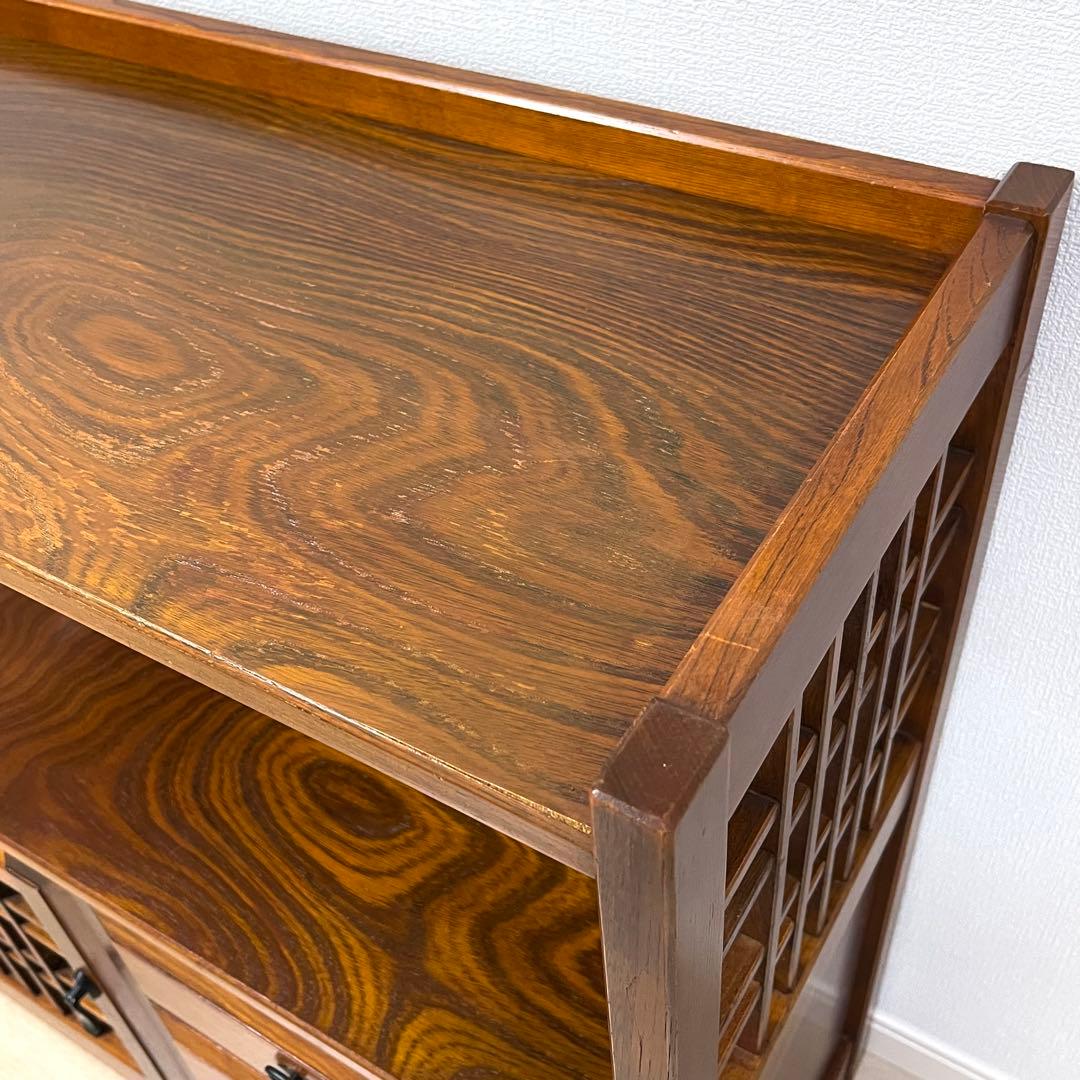 （ち17）karimoku カリモク オールドカリモク 茶箪笥 飾り棚 茶棚