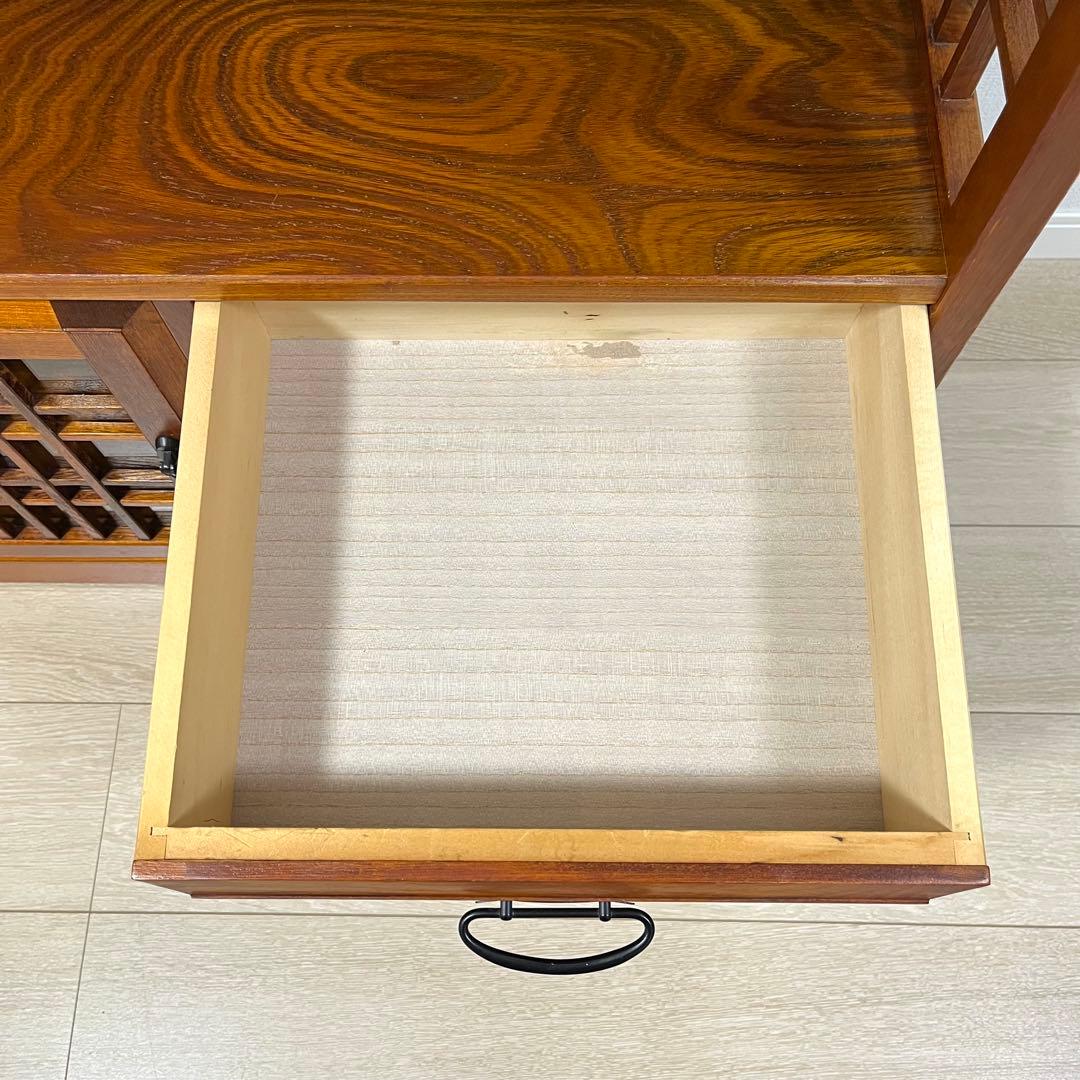 （ち17）karimoku カリモク オールドカリモク 茶箪笥 飾り棚 茶棚