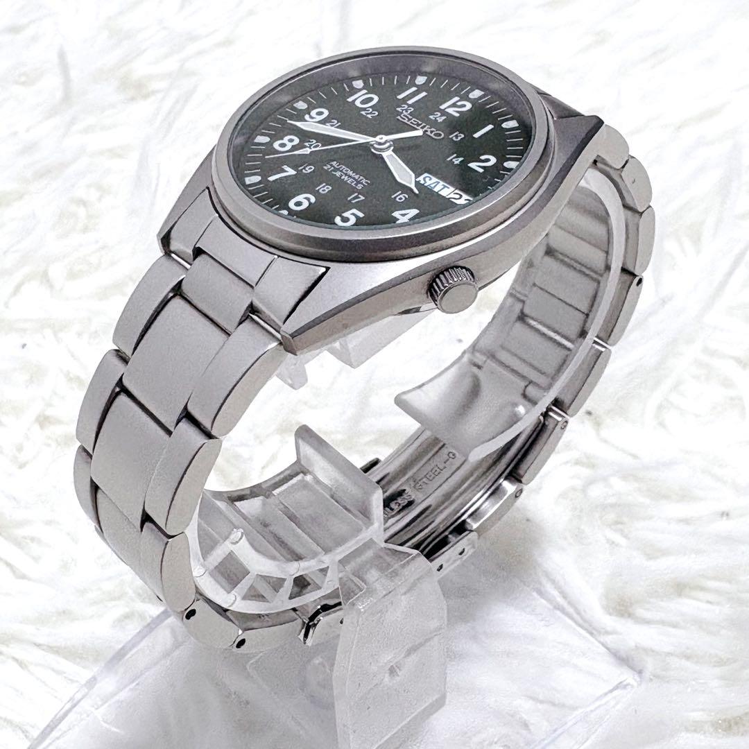 SEIKO セイコー ミリタリー 自動巻き 裏スケルトン デイデイト 21石