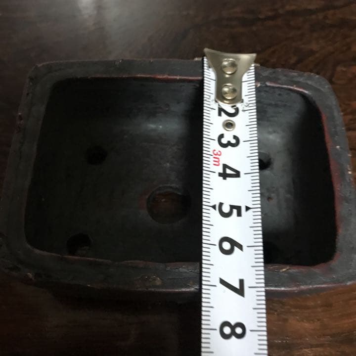 盆栽鉢　絶品時代ミニ盆栽鉢秀峰切り立長方鉢山野草寄せ植小鉢植木鉢