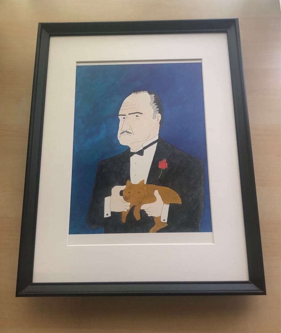 PK額装品 和田誠 映画 ゴッドファーザー マーロンブランド A3額入ポスター風