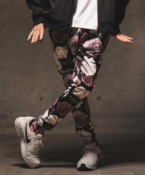 【新品】GLIMCLAP　ボタニカルパターン　ジャージーパンツ