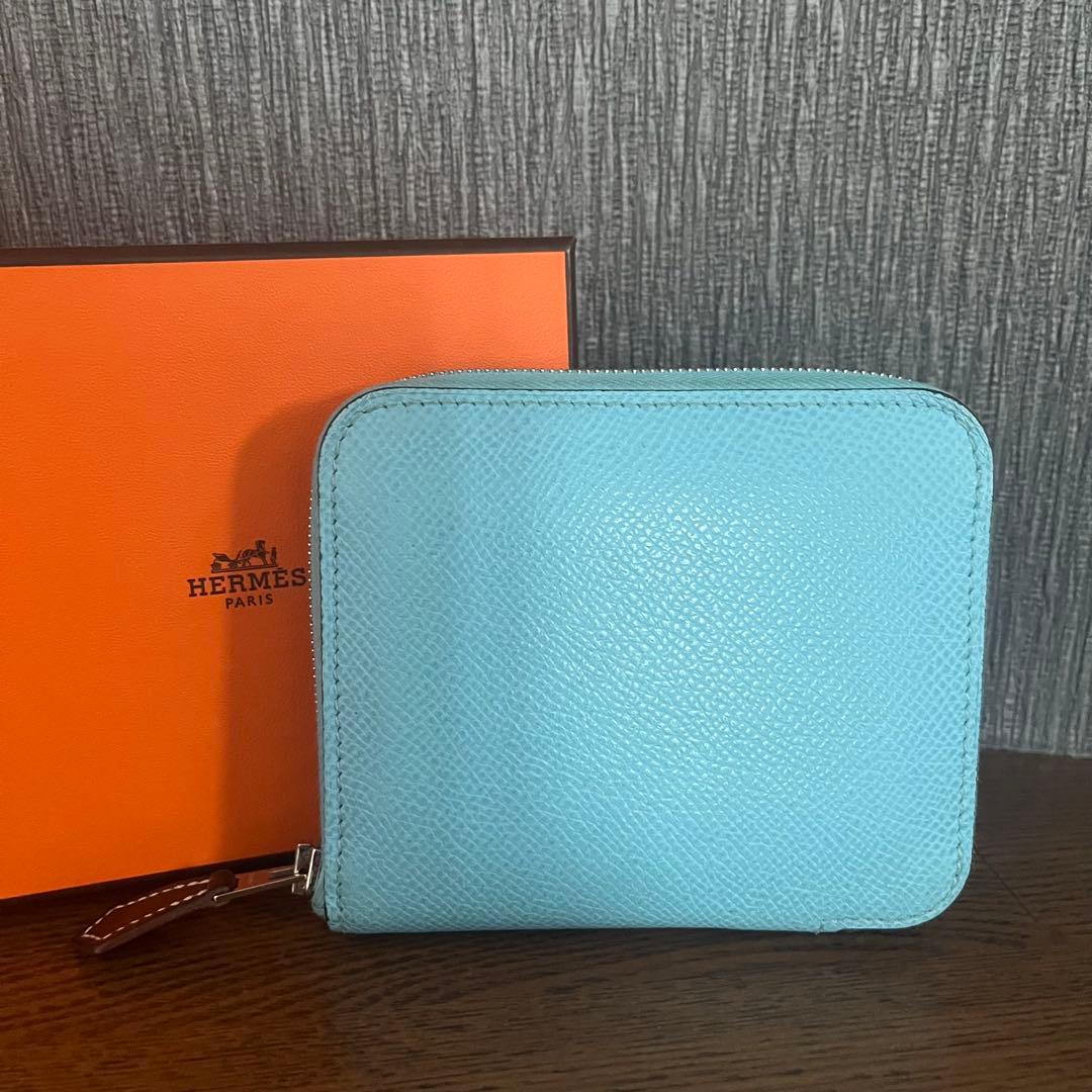 確実正規品HERMES エルメス アザップシルクイン コンパクト 財布 スカーフ