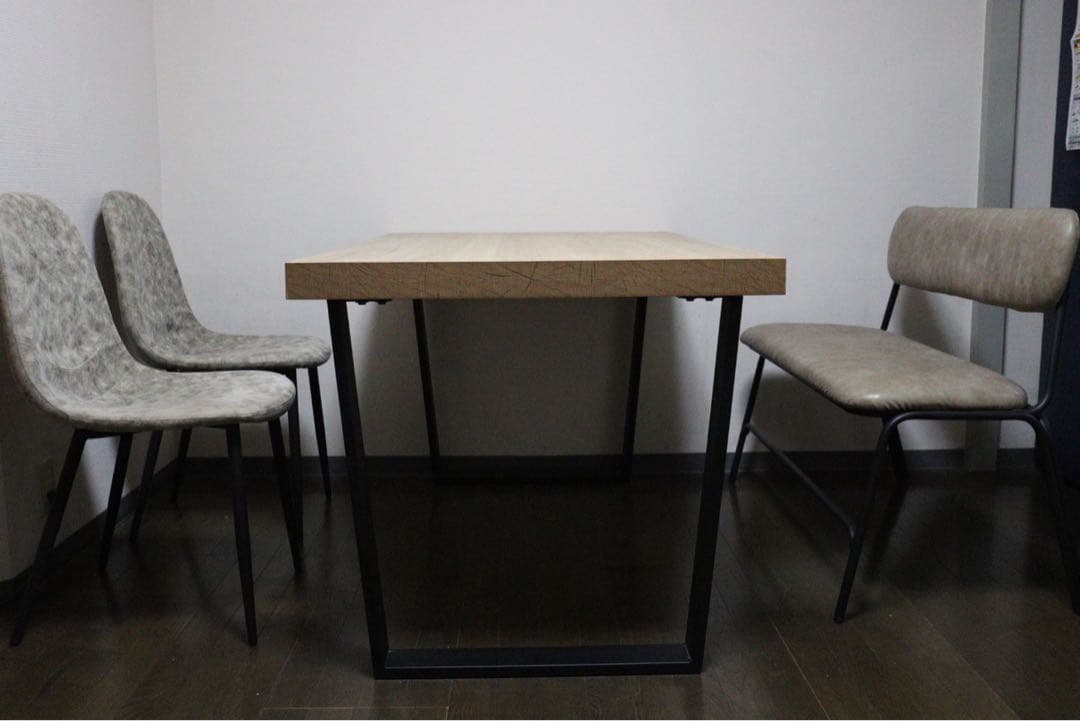 送料込 ナチュラル木製ダイニングテーブル 4人用送料込み