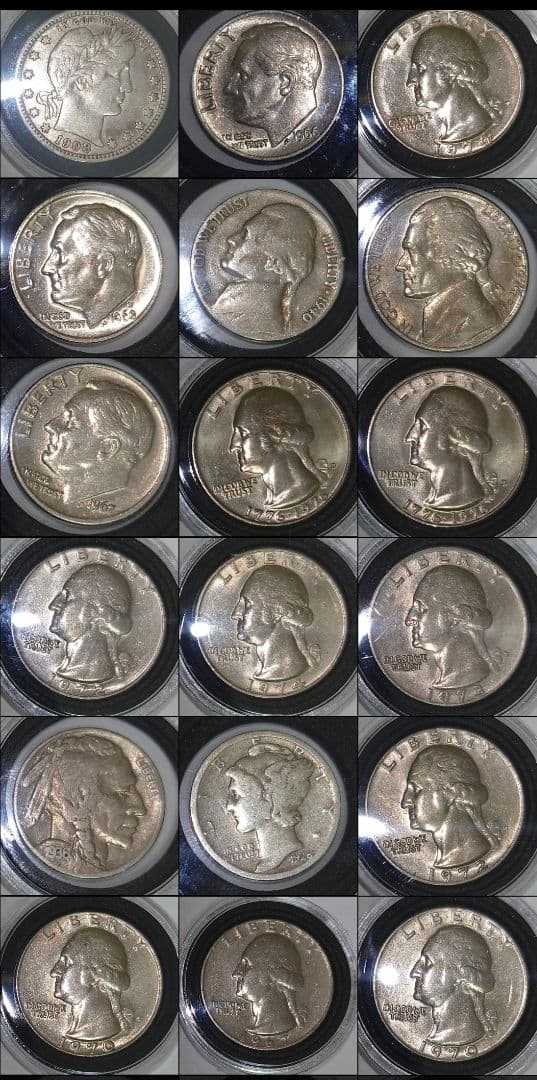 【全195枚】旧銀貨・旧アメリカ硬貨