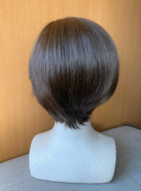 Marnie　JO 人毛MIX　総手植え　レディショート　ダークブラウン