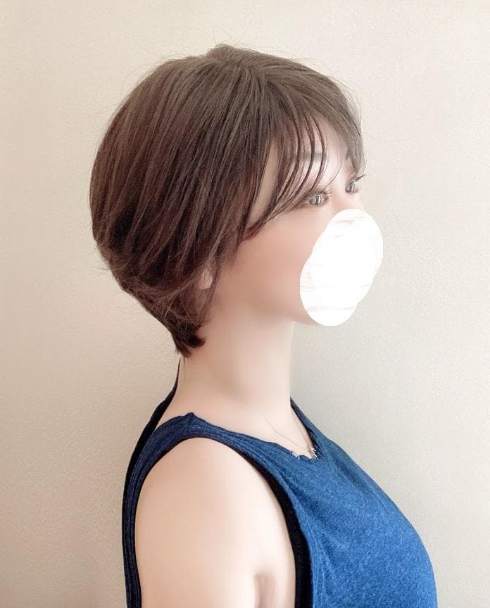 Marnie　JO 人毛MIX　総手植え　レディショート　ダークブラウン