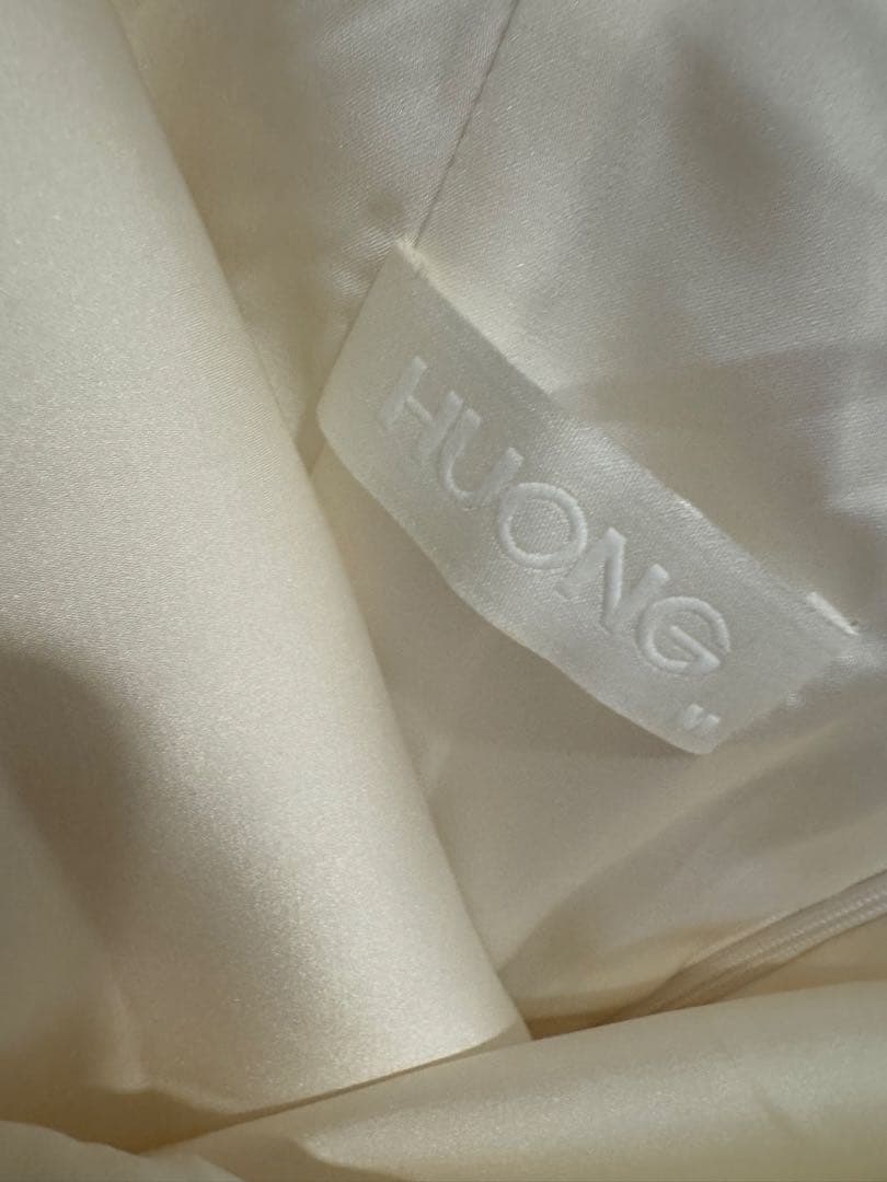 HUONG アイボリーシフォンロングドレス