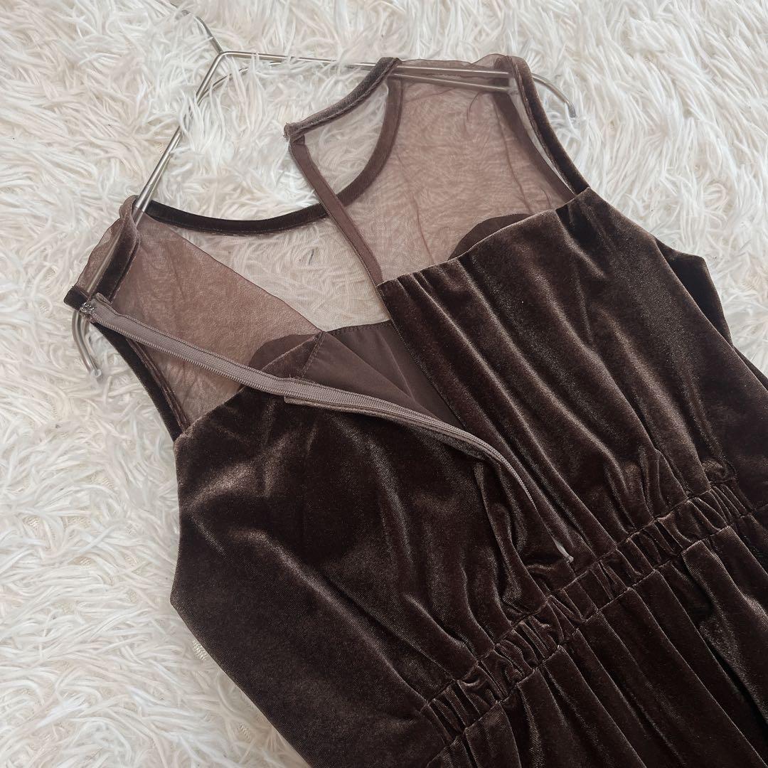 美品 PourVous ボレロセットベロアドレス 結婚式 パーティー お呼ばれ