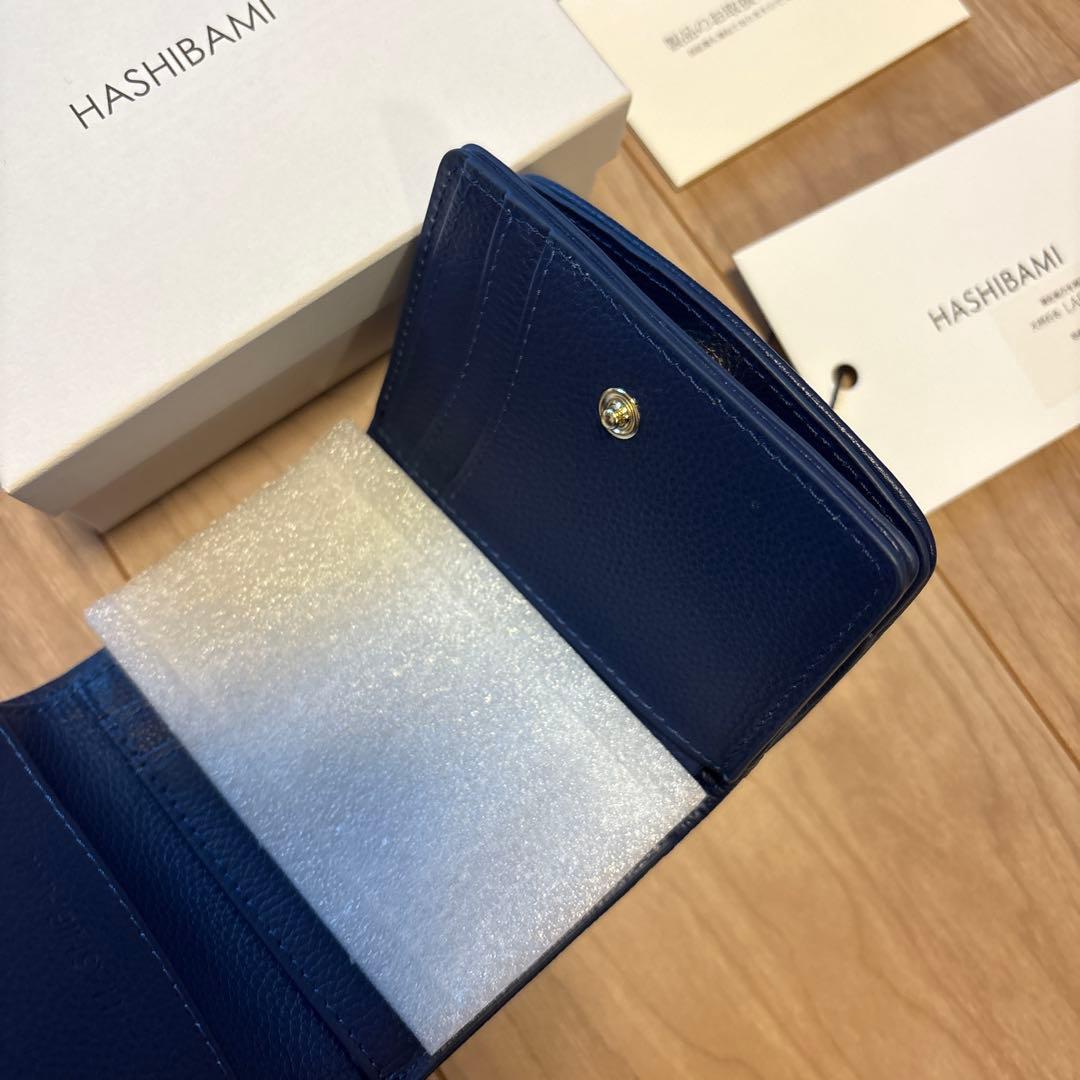 明日まで限定価格+新品*ハシバミの天然石ミニウォレットNavy/ラブラドライト*