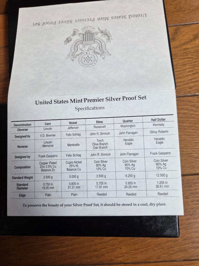 (プルーフ) アメリカ合衆国　プレミア シルバープルーフセット　1992