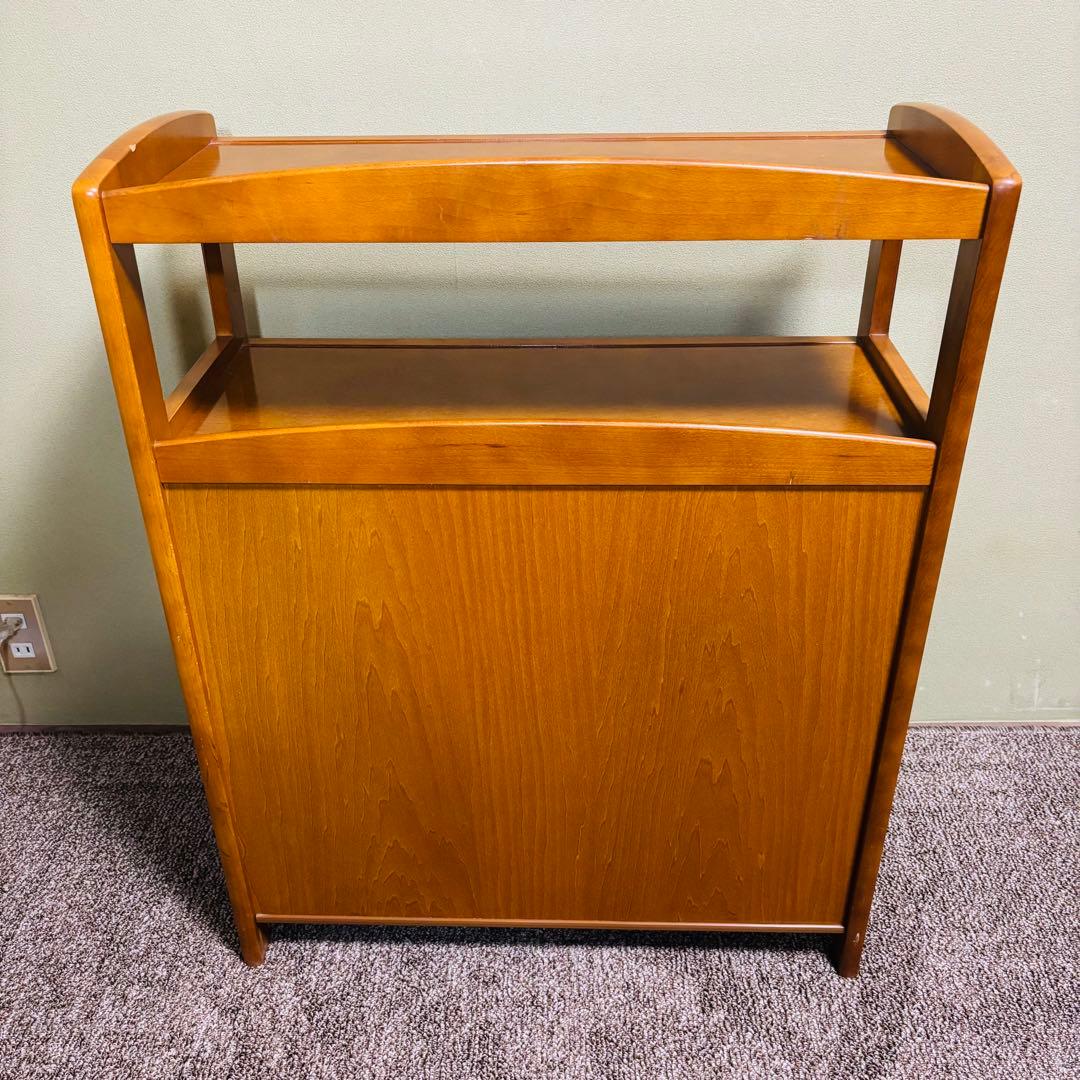 オールドカリモク　電話台　FAX台　キャビネット　昭和レトロ