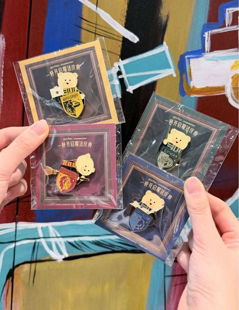 中国限定　スターバックス　ハリーポッター　ピンバッジ4点セット