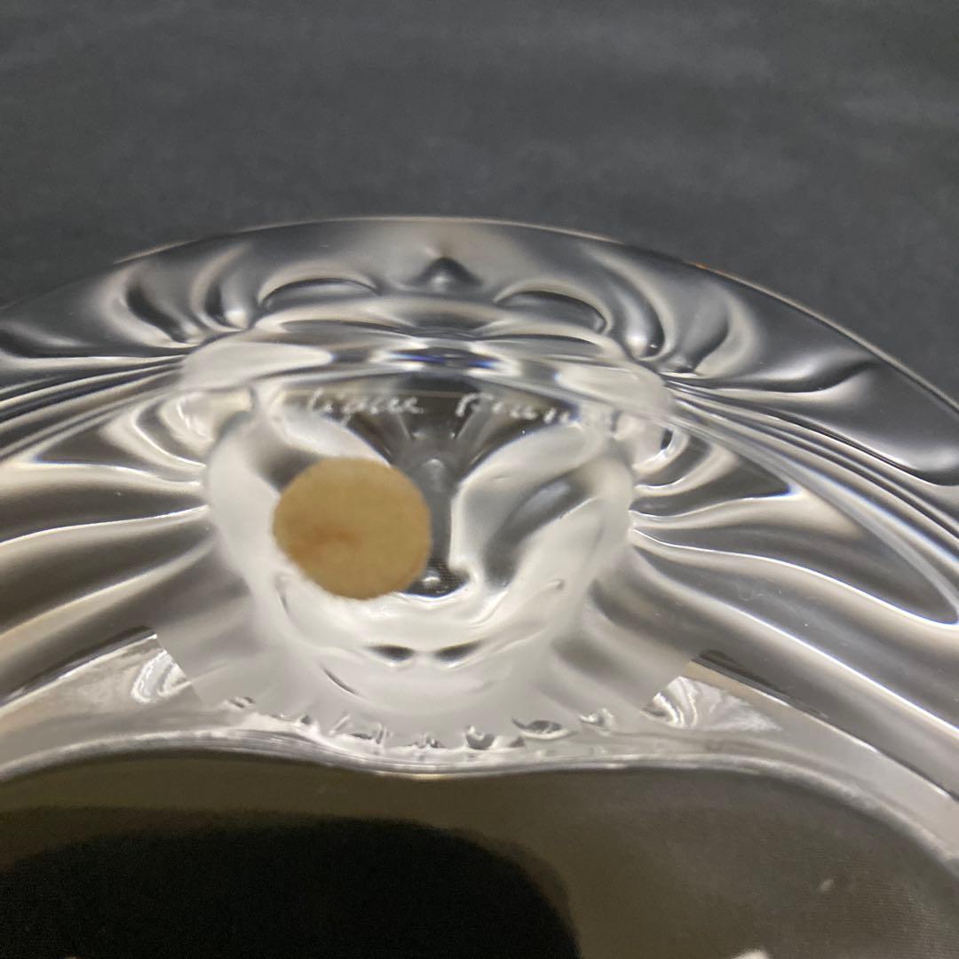 Lalique Crystal ラリック　ライオン　ヘッド　灰皿　未使用　美品