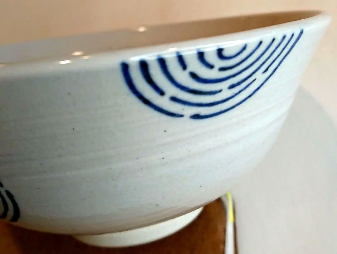 【茶道具】染付渦 平茶碗 膳所焼